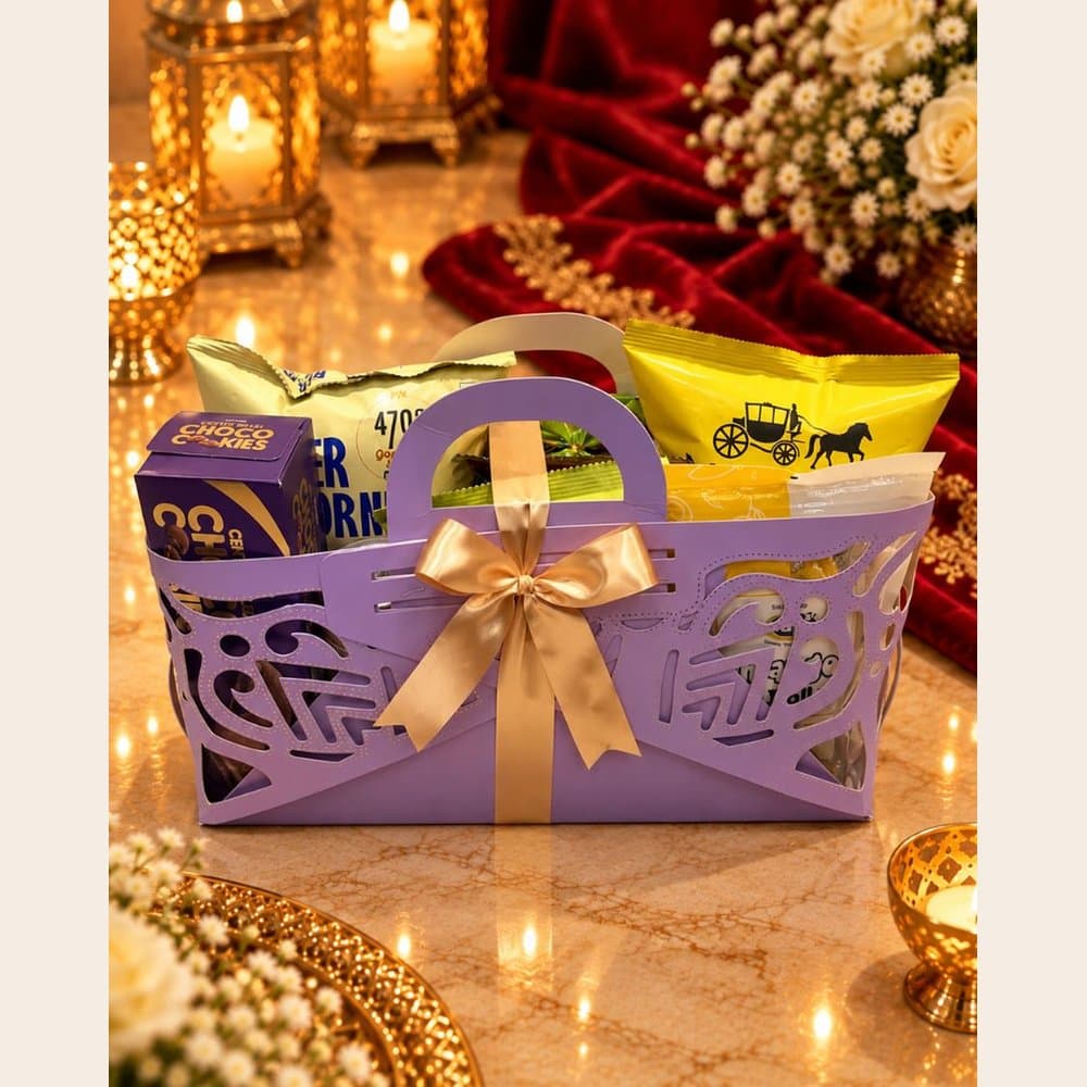 Diwali Snack Hamper - Paper Design Basket