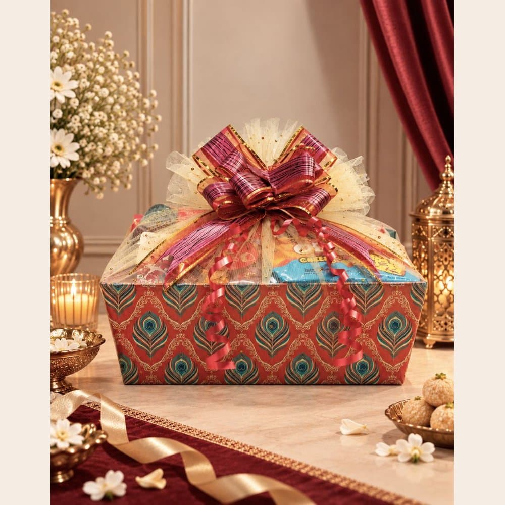 Diwali Snack Hamper - Paperboard Basket (Small)