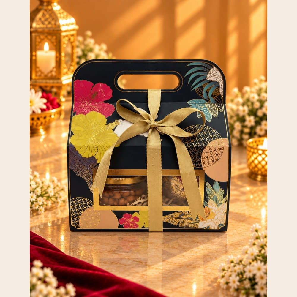 Dry Fruit Hamper - Carry Box (2 Tins)