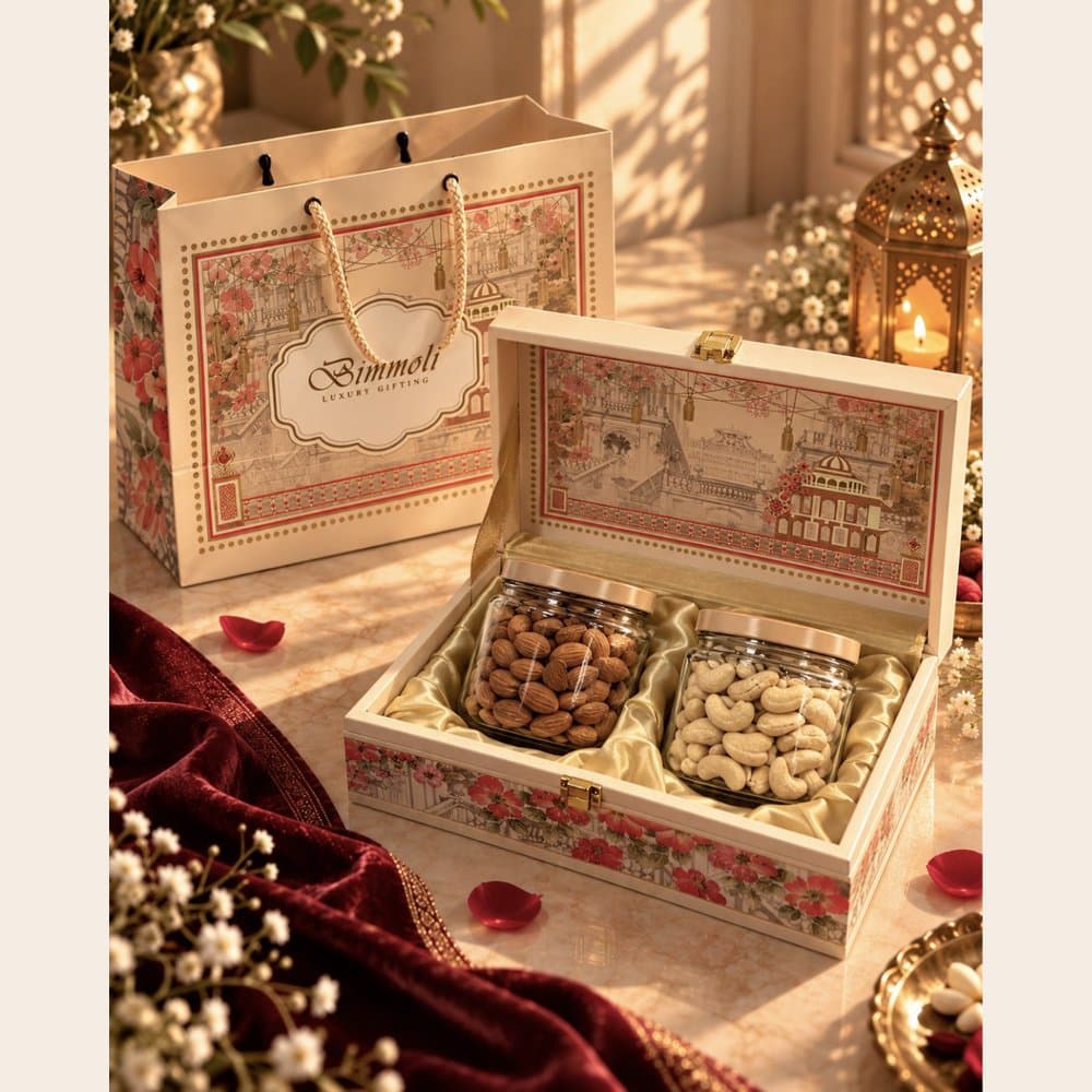 Dry Fruit Hamper - Premium MDF Box (2 Jars)