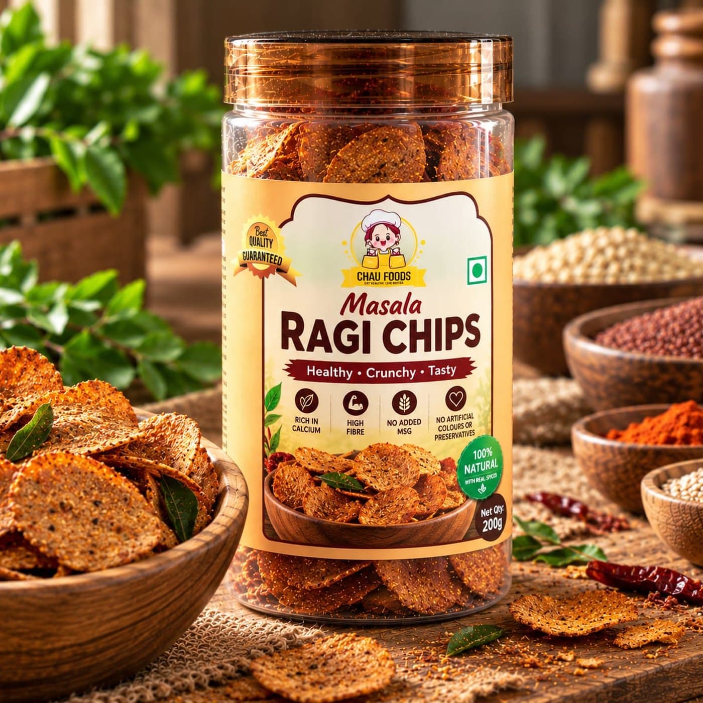 Masala Ragi Chips - angle