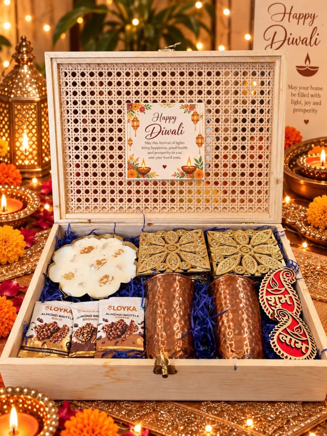 Luxe Rattan Box gift hamper - Chau Foods