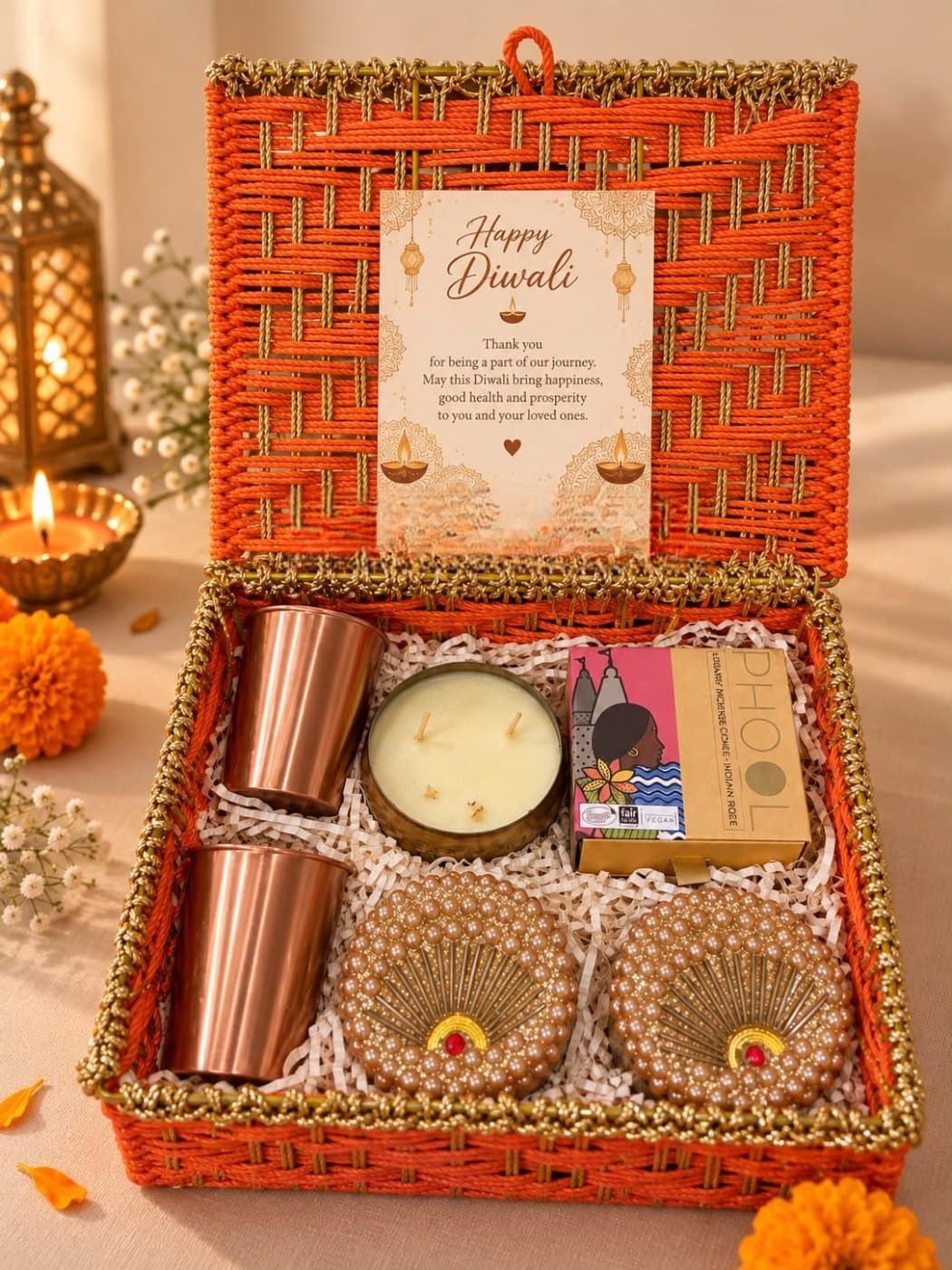 Premium Jute Box gift hamper - Chau Foods