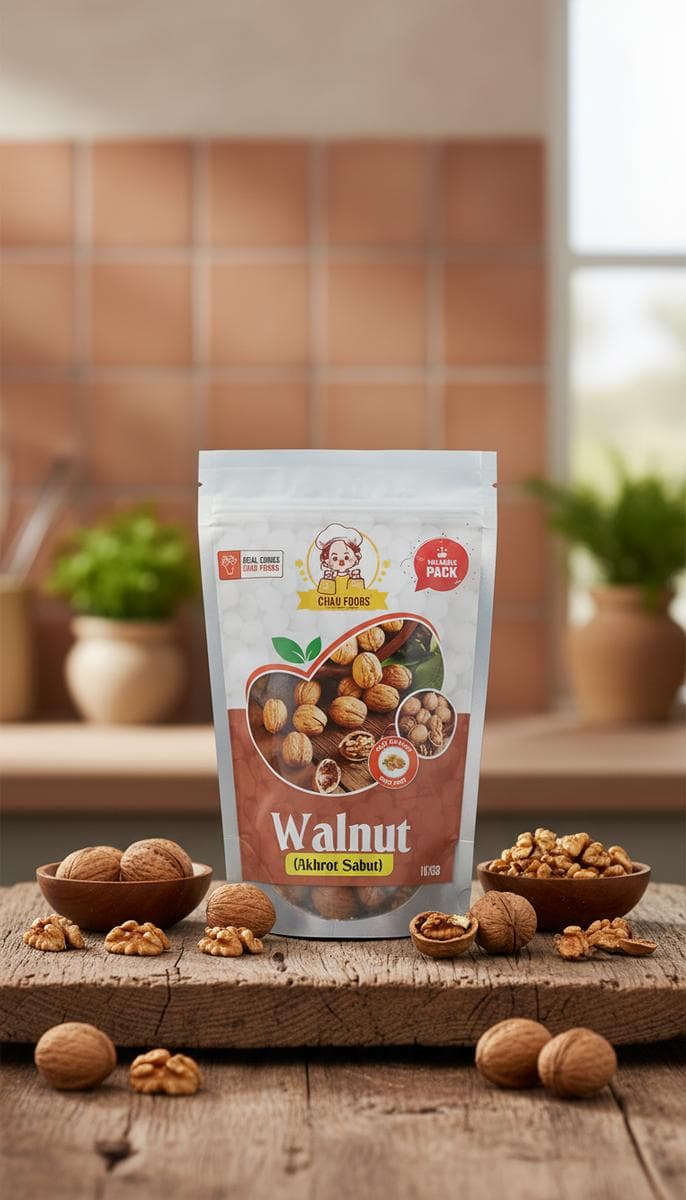 Chilean, Kashmiri and California walnuts compared - whole and kernels