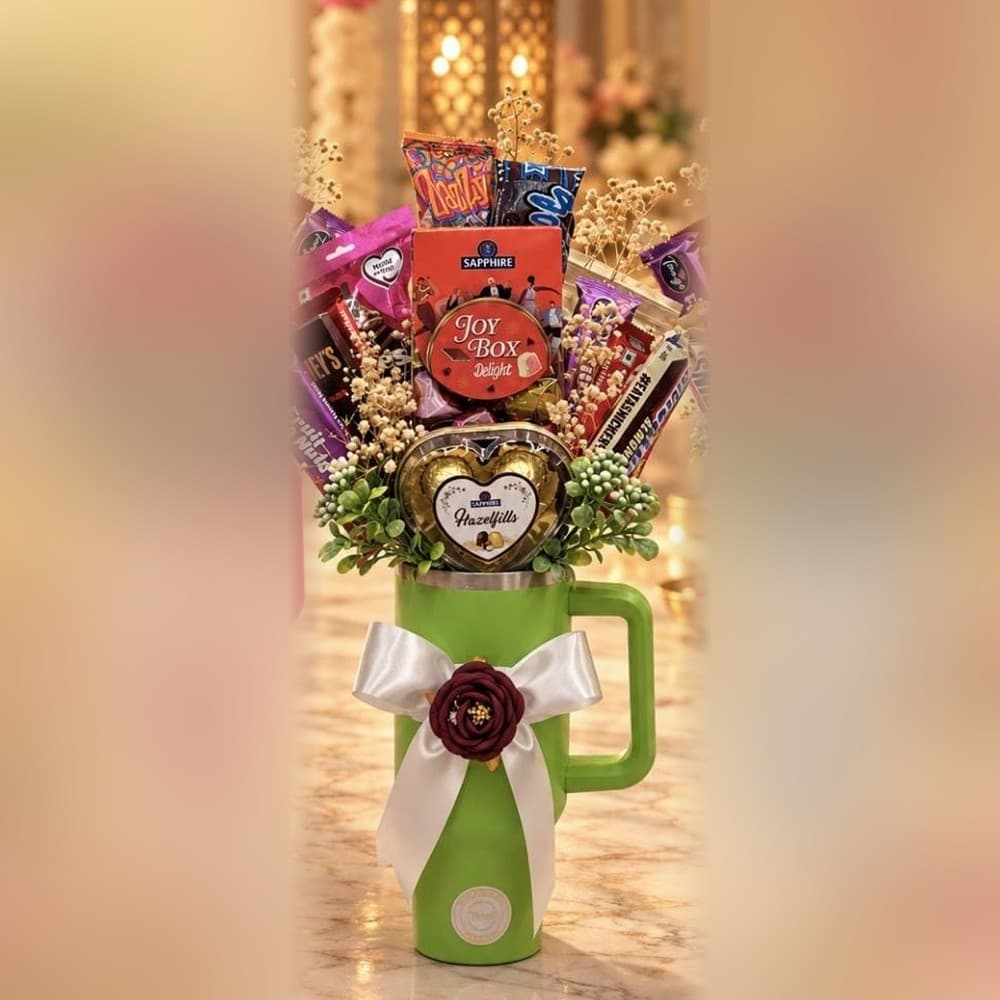 Chocolate Mug Bouquet - Green