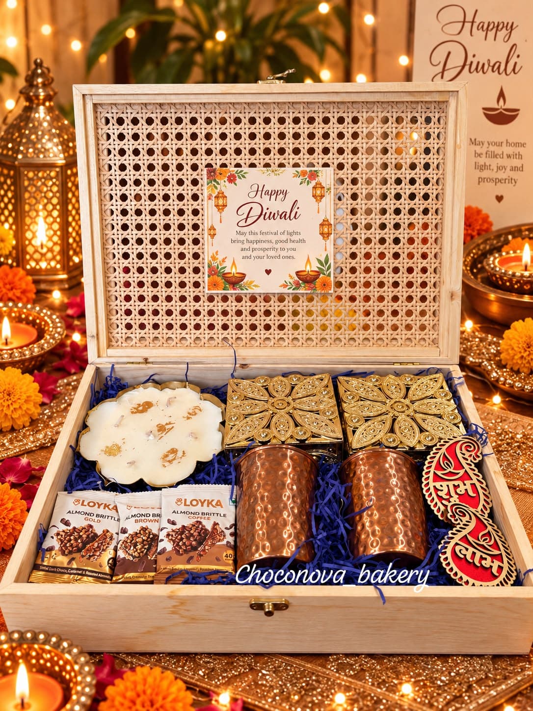Luxe Rattan Box gift hamper - Chau Foods